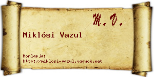 Miklósi Vazul névjegykártya